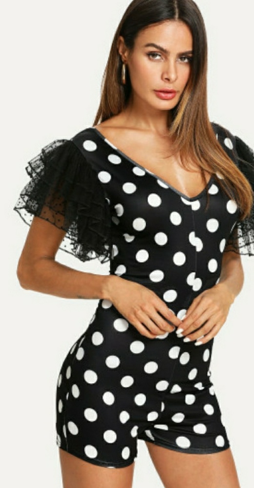 polka dot romper